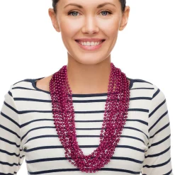 New Windy City Novelties Light Pink 7mm Bead 33" Necklaces