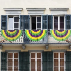 Sale Windy City Novelties Mardi Gras 4' Fabric Bunting