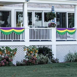 Sale Windy City Novelties Mardi Gras Fabric Bunting Decoration