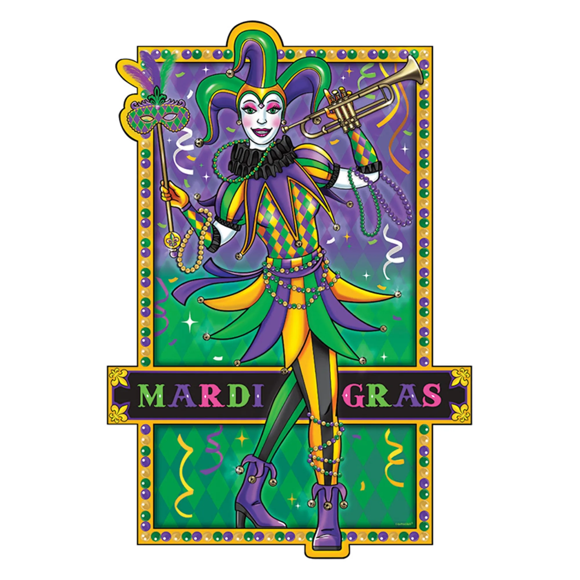 Sale Windy City Novelties Mardi Gras Jumbo Cutouts