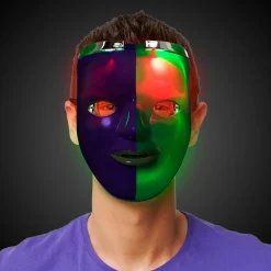 Clearance Windy City Novelties Mardi Gras LED Double Face Mask
