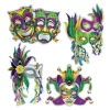 Sale Windy City Novelties Mardi Gras Metallic Masks Cutouts