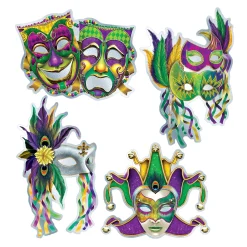 Sale Windy City Novelties Mardi Gras Metallic Masks Cutouts
