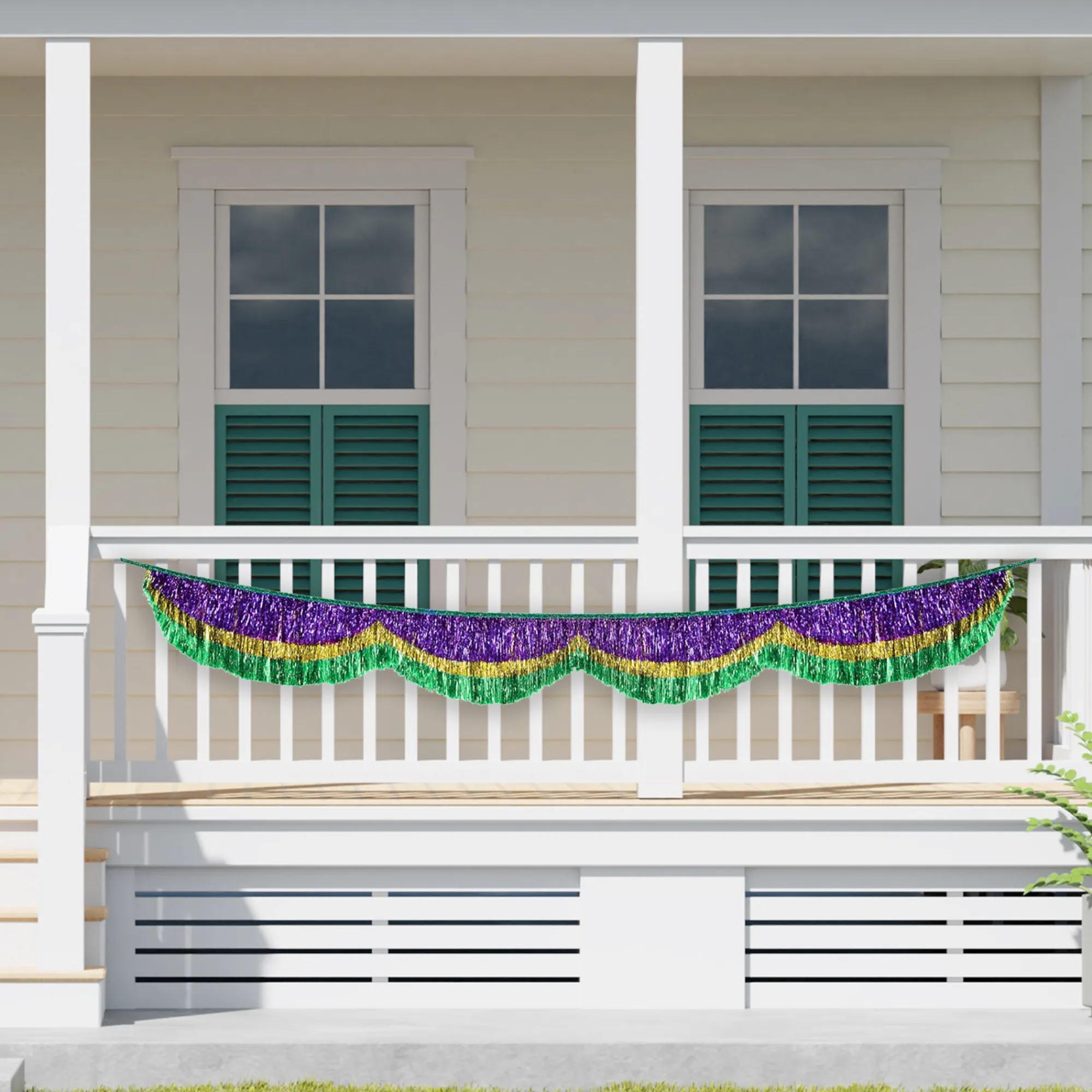 Discount Windy City Novelties Mardi Gras Tinsel Bunting