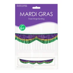 Discount Windy City Novelties Mardi Gras Tinsel Bunting
