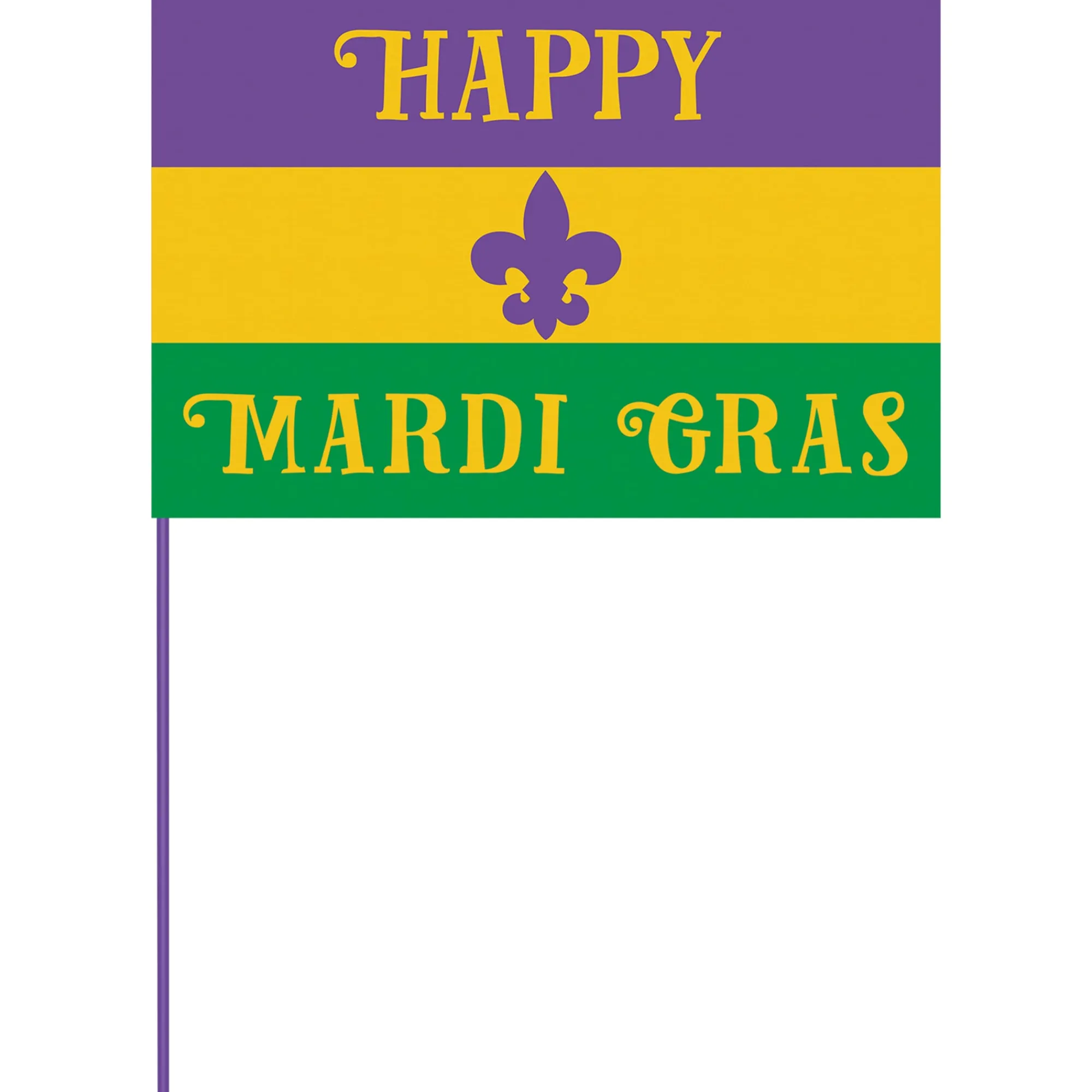 Best Windy City Novelties Mardi Gras 12"x18" Cloth Flag
