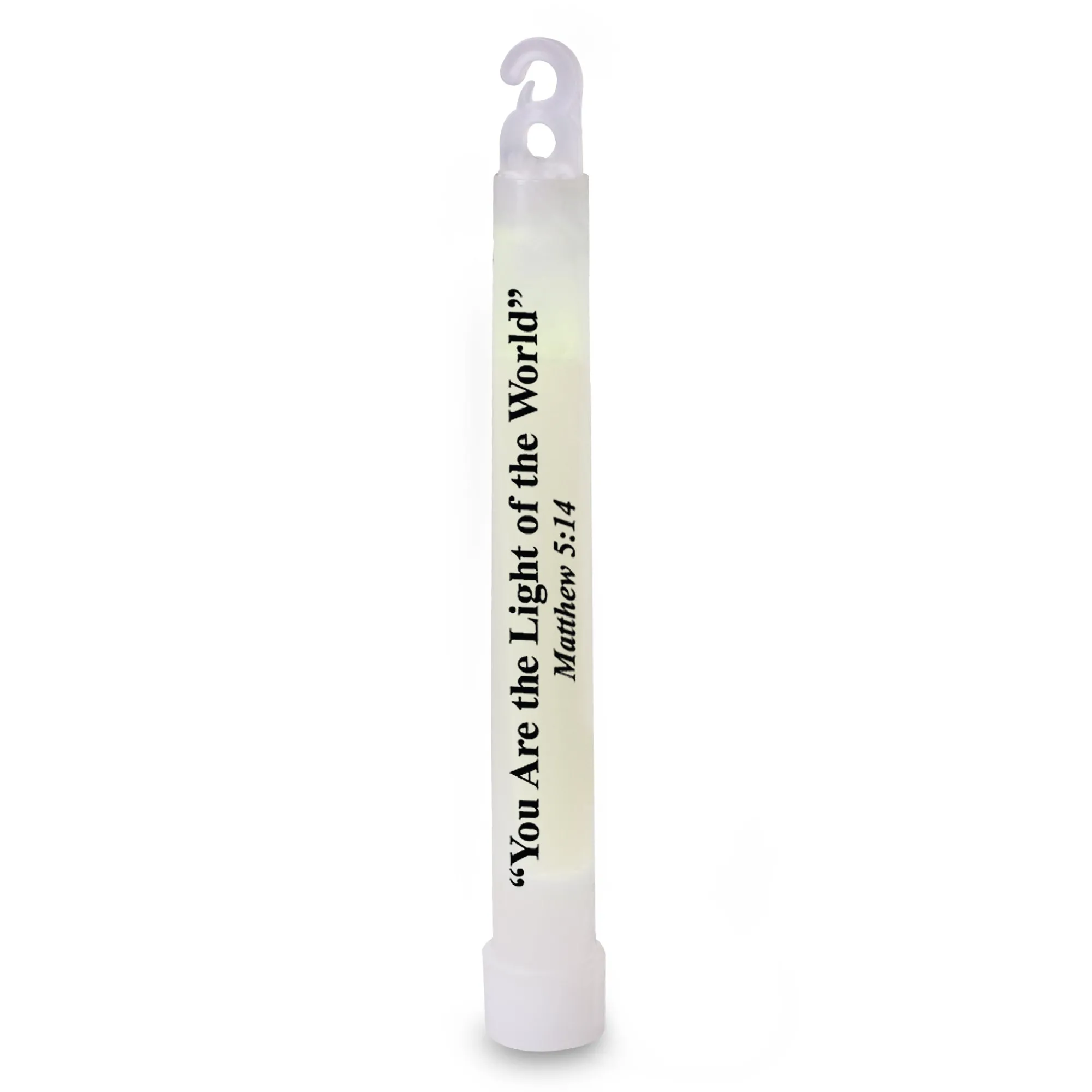 New Windy City Novelties Matthew 5:14 6" Glow Sticks White