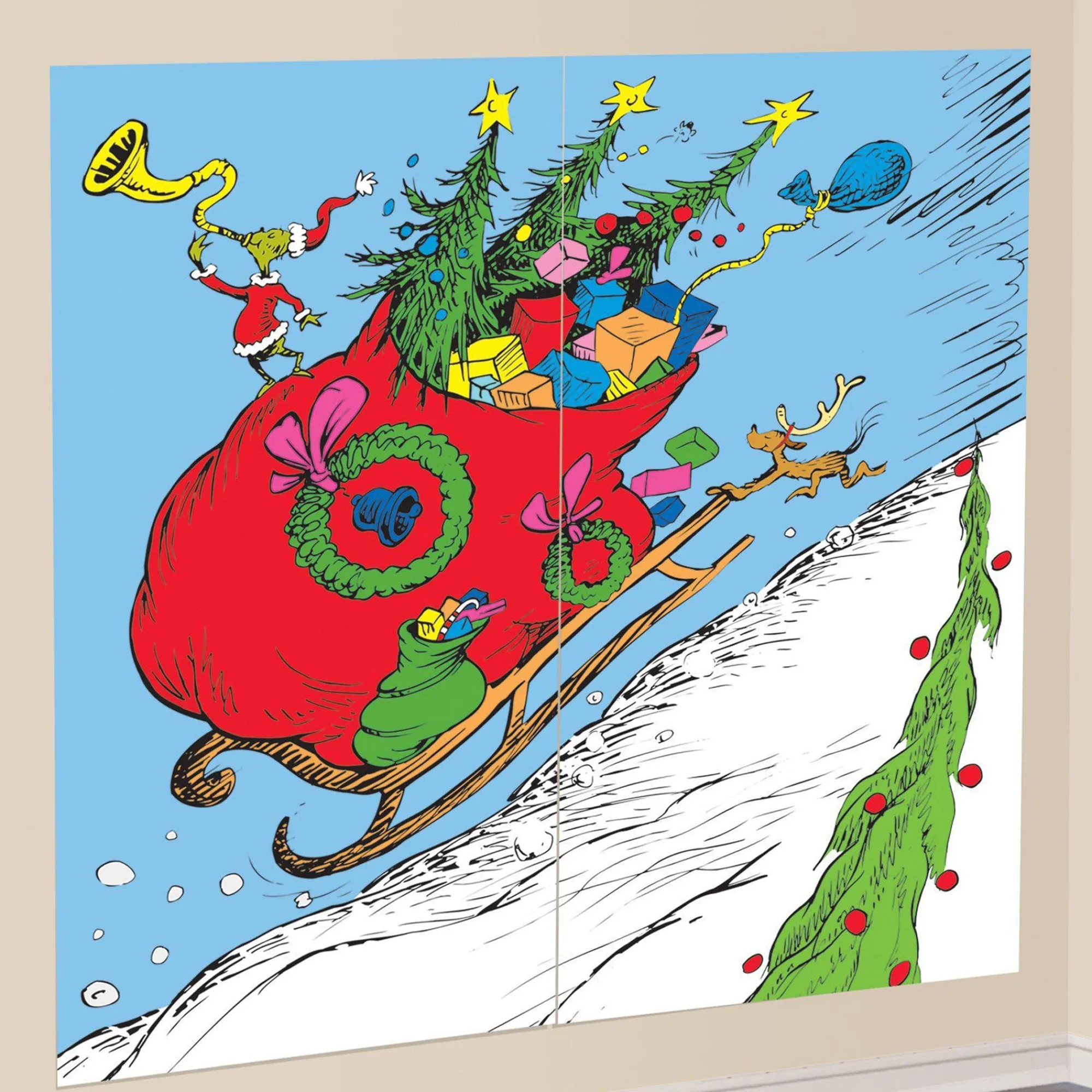 Windy City Novelties Merry Grinchmas Scene Setter