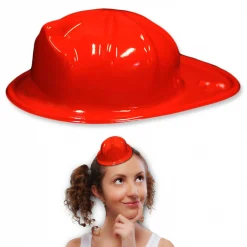 Clearance Windy City Novelties Mini Red Fire Helmets