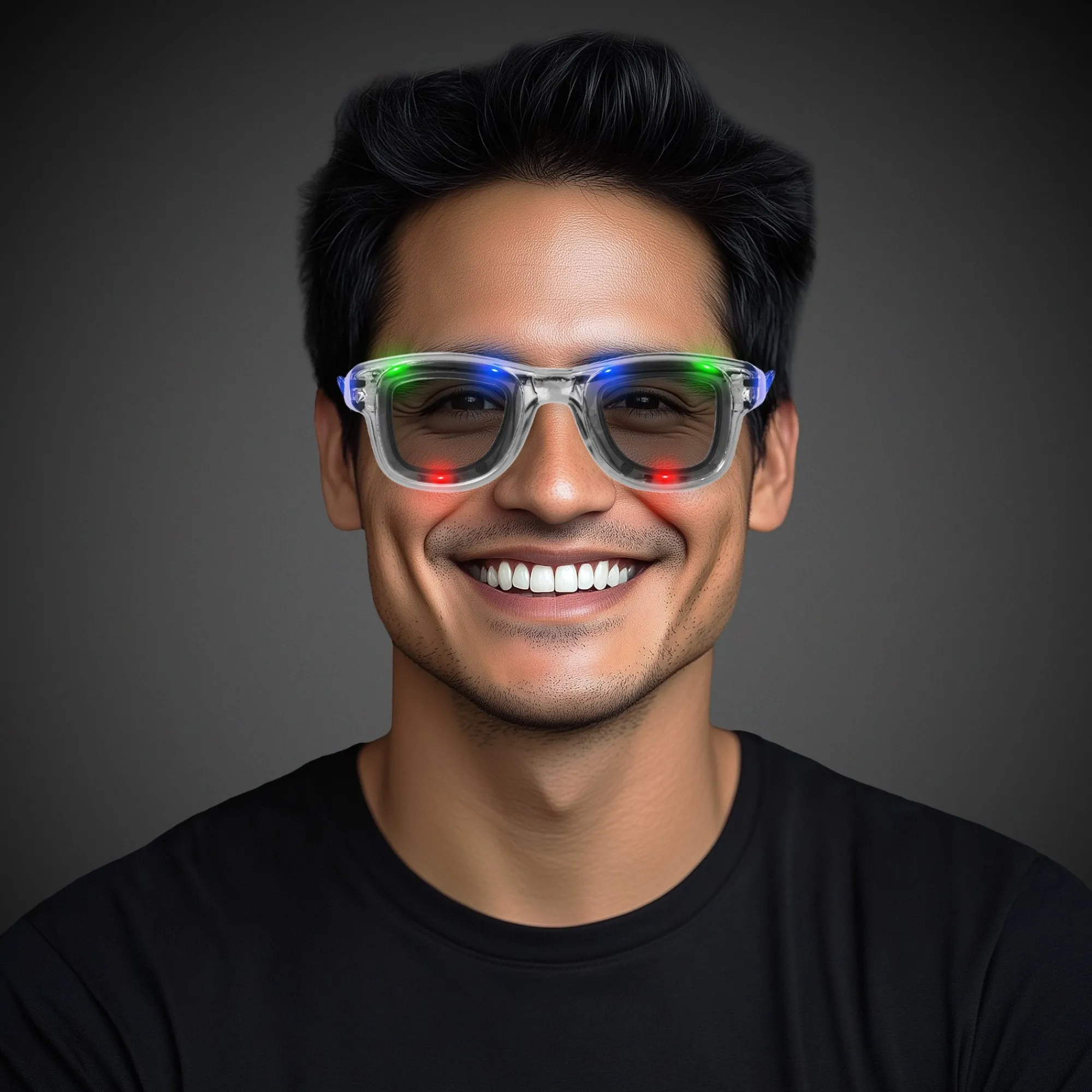Best Windy City Novelties -Color LED Retro Sunglasses Multi