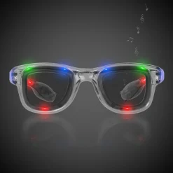 Best Windy City Novelties -Color LED Retro Sunglasses Multi
