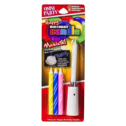Windy City Novelties Musical Happy Birthday Candles & Holder