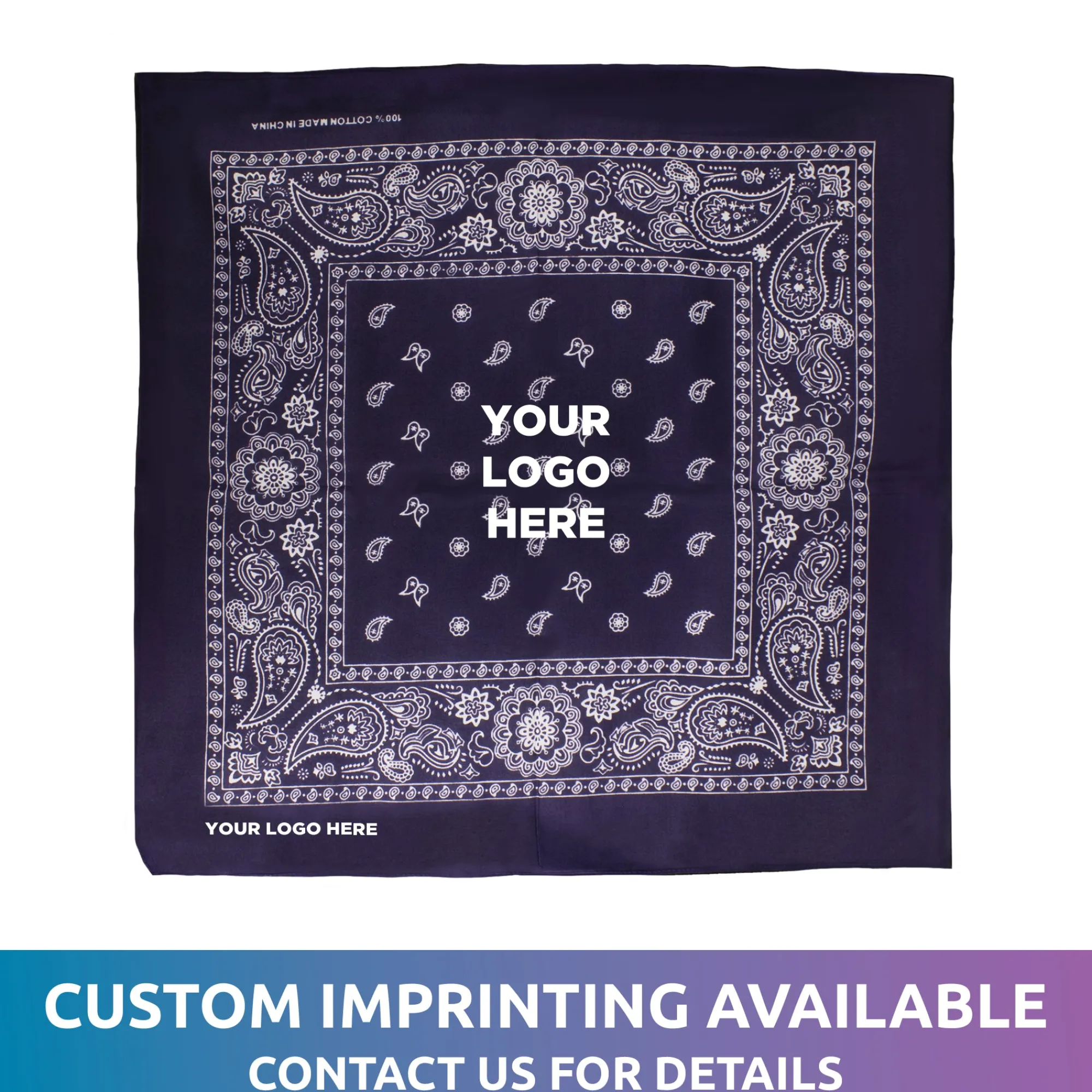 Best Windy City Novelties Navy Cotton Bandanas Blue