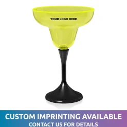 Hot Windy City Novelties Neon LED 10 oz. Margarita Glass Yellow
