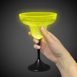 Hot Windy City Novelties Neon LED 10 oz. Margarita Glass Yellow
