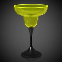 Hot Windy City Novelties Neon LED 10 oz. Margarita Glass Yellow