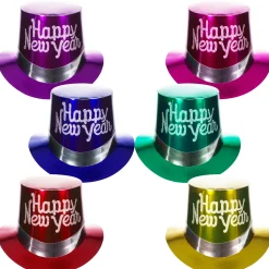 New Windy City Novelties New Year's Metallic Top Hats