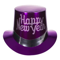 New Windy City Novelties New Year's Metallic Top Hats