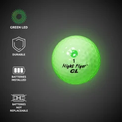 Windy City Novelties Night Flyer LED Green Constant-On Golf Ball