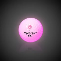Windy City Novelties Night Flyer LED Pink Constant-On Golf Ball