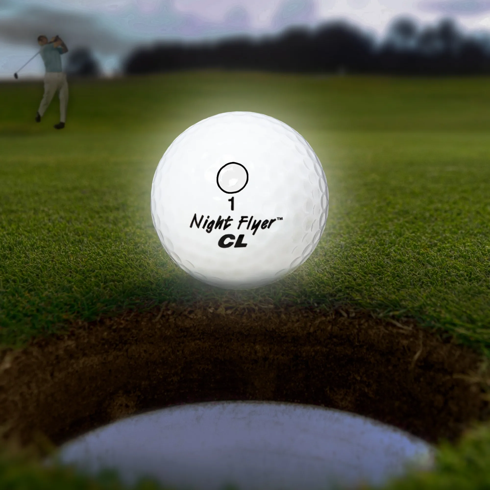 Best Windy City Novelties Night Flyer LED White Constant-On Golf Ball