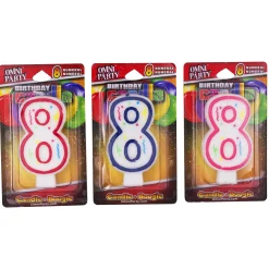 Hot Windy City Novelties Number '8' Candles