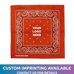 Outlet Windy City Novelties Cotton Bandanas Orange