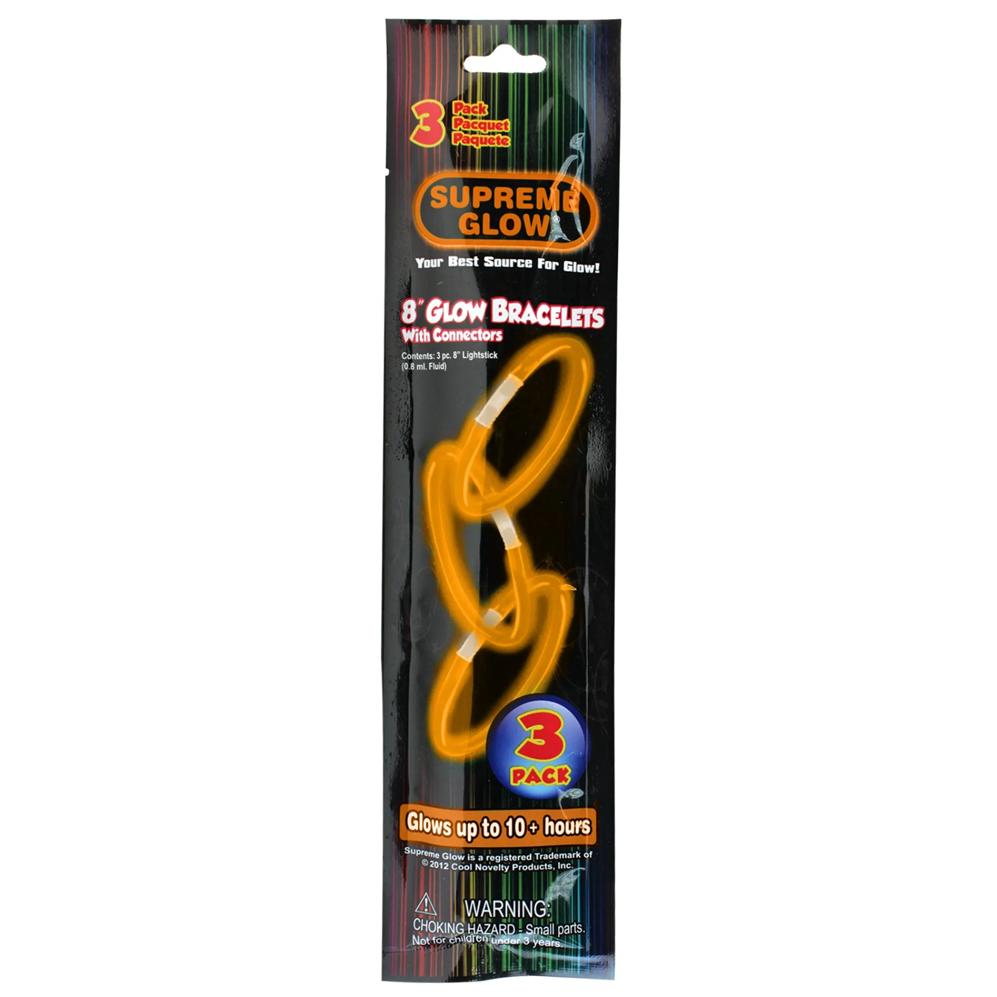 Clearance Windy City Novelties Glow Bracelets Orange