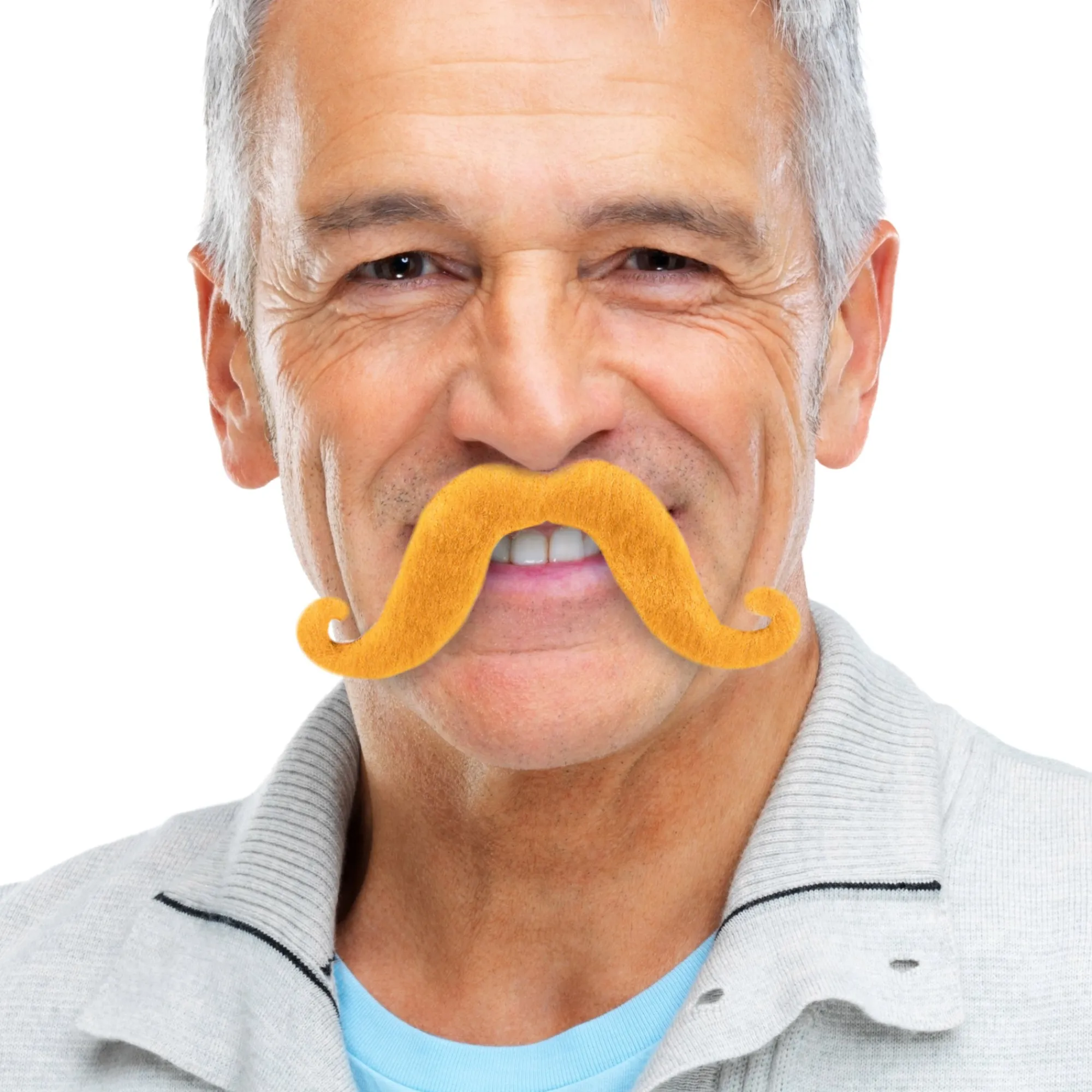 Discount Windy City Novelties Handlebar Mustache Orange