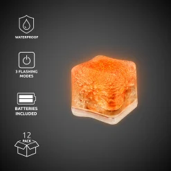Windy City Novelties LED Ice Cubes Orange