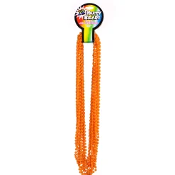 Hot Windy City Novelties Orange 33" 7mm Bead Necklaces
