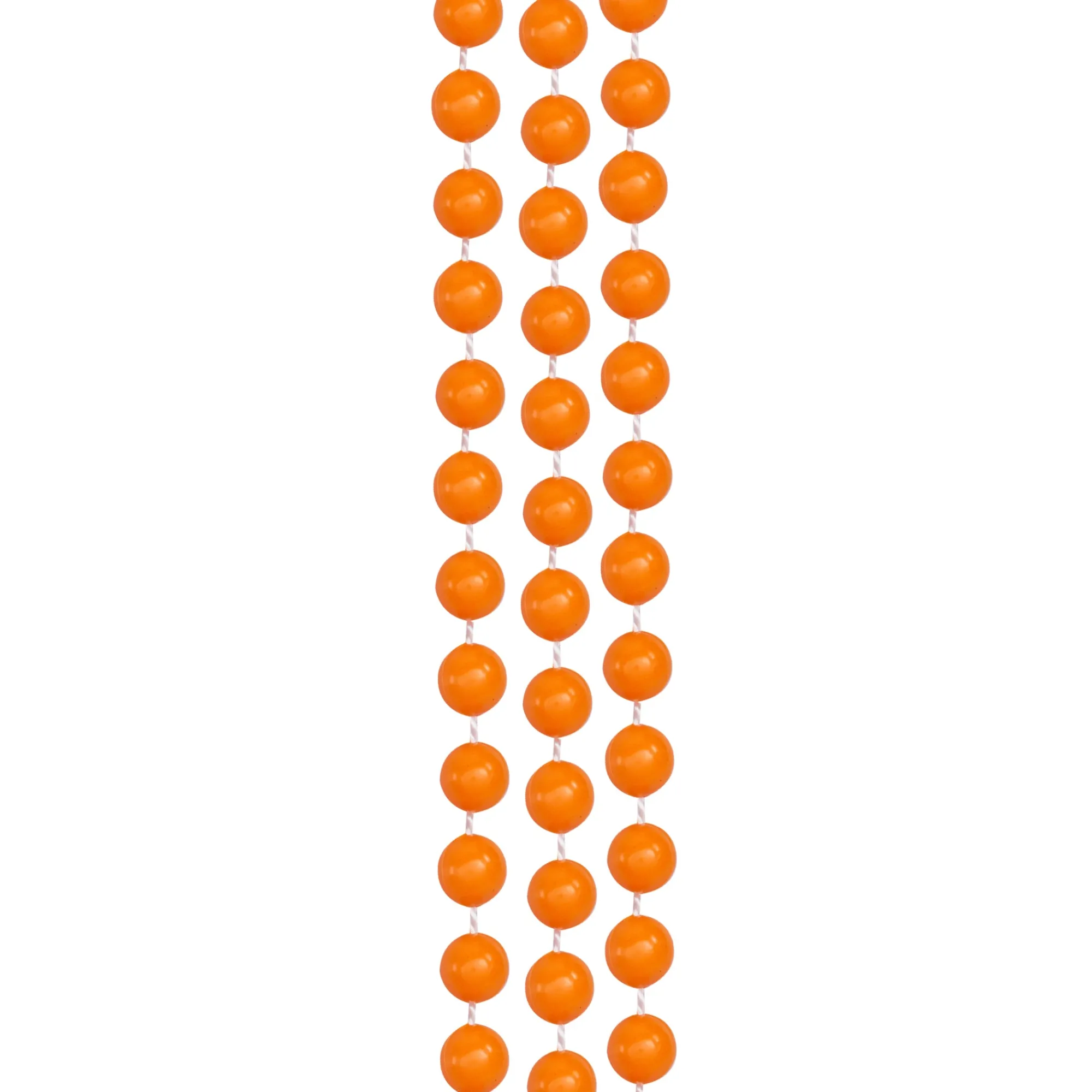 Hot Windy City Novelties Orange 33" 7mm Bead Necklaces