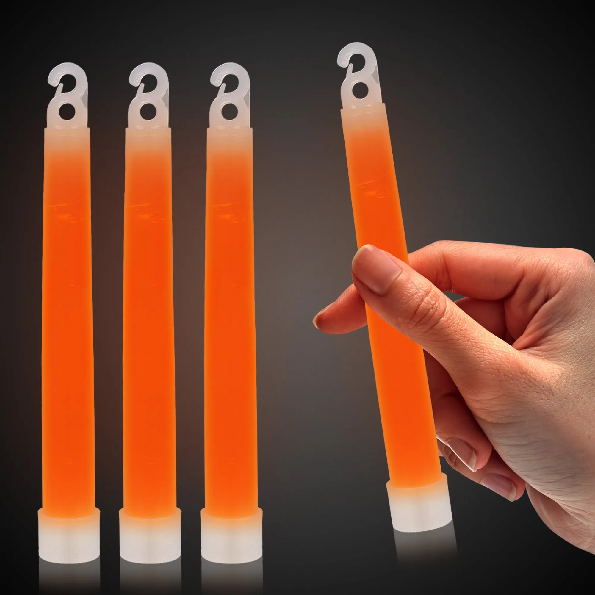 New Windy City Novelties 6" Premium Glow Sticks Orange