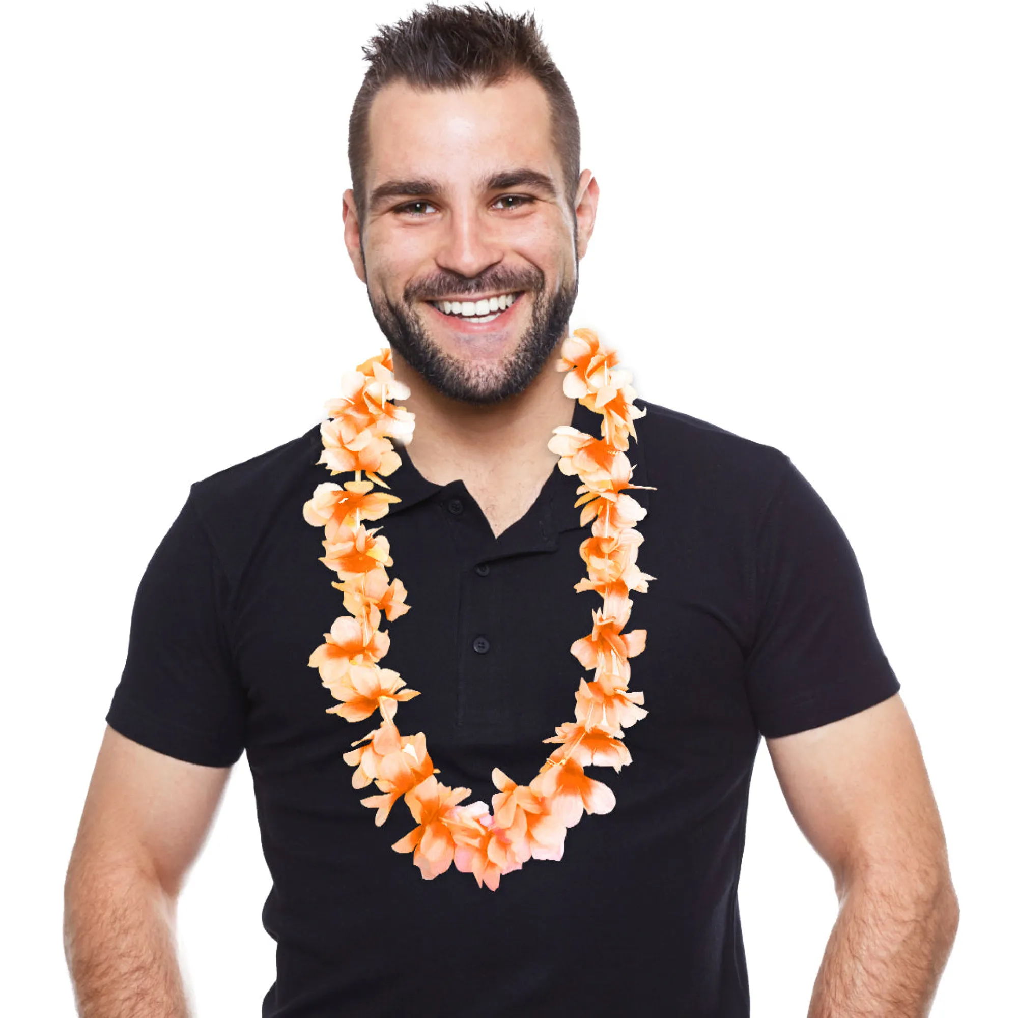 Hot Windy City Novelties Silk Flower 36" Leis Orange