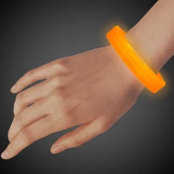 Best Windy City Novelties Triple Wide 9" Glow Bracelets Orange