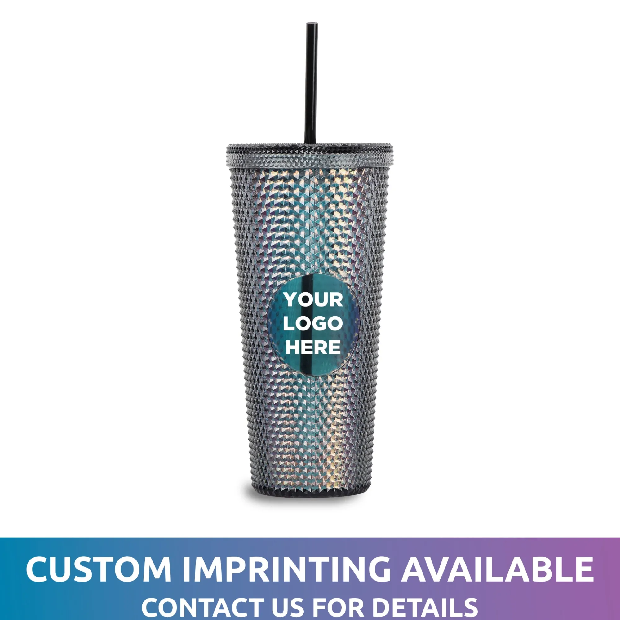 Outlet Windy City Novelties 24 oz. Black Diamond Studded Tumbler