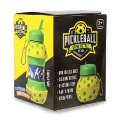 New Windy City Novelties 16 oz. Pickleball Collapsible Silicone Drinking Bottle