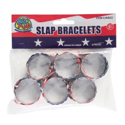 Hot Windy City Novelties Patriotic Flag Slap Bracelets
