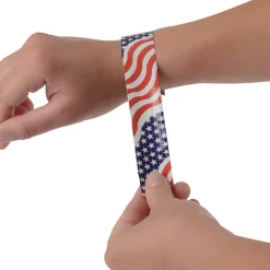 Hot Windy City Novelties Patriotic Flag Slap Bracelets