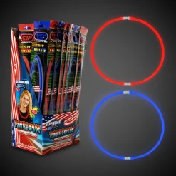 Windy City Novelties Patriotic Glow Necklaces Retail Counter Display
