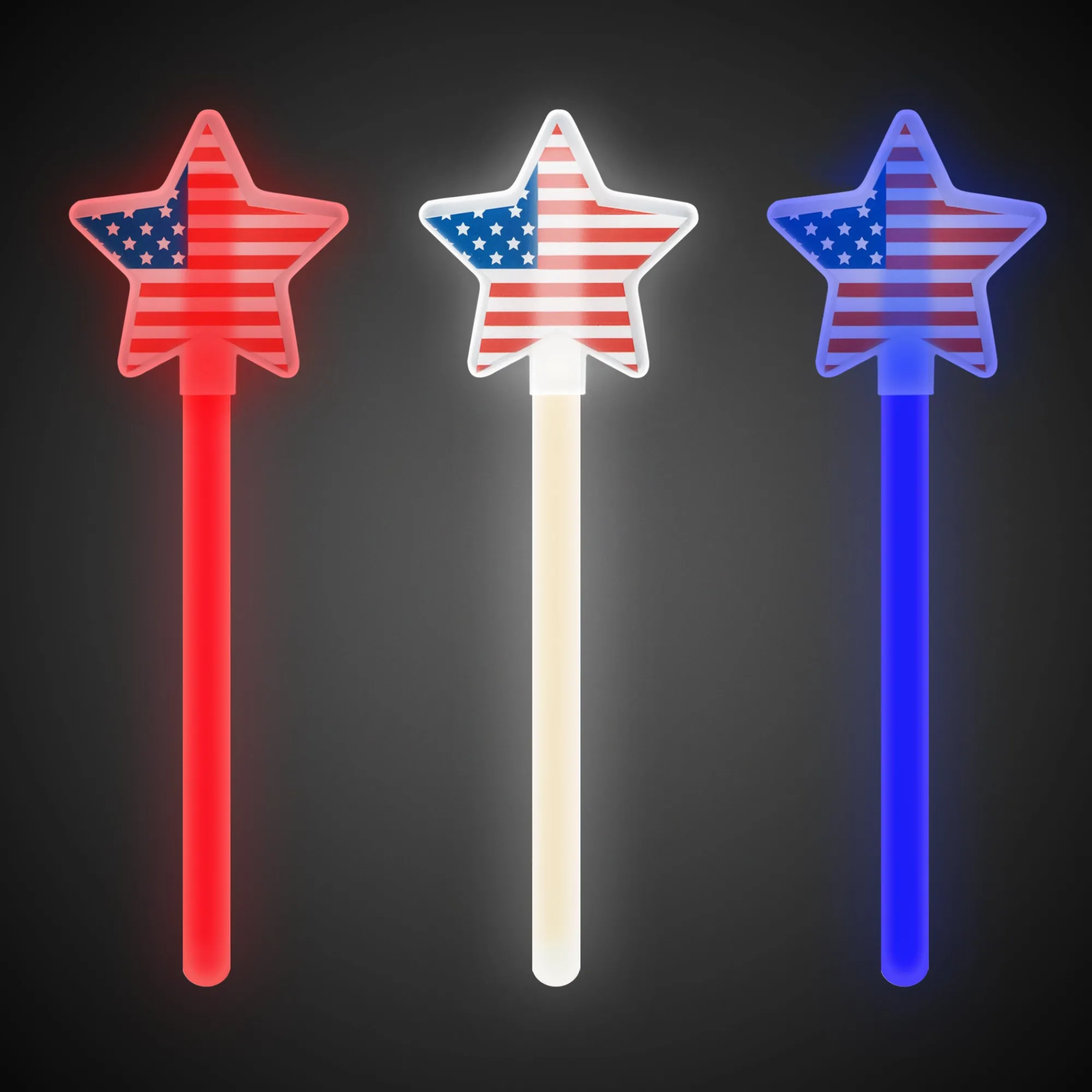Hot Windy City Novelties Patriotic Glow Stars Value Pack