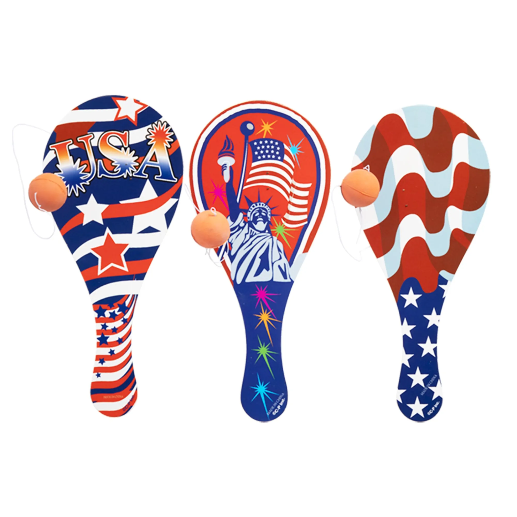 Hot Windy City Novelties Patriotic Paddle Balls