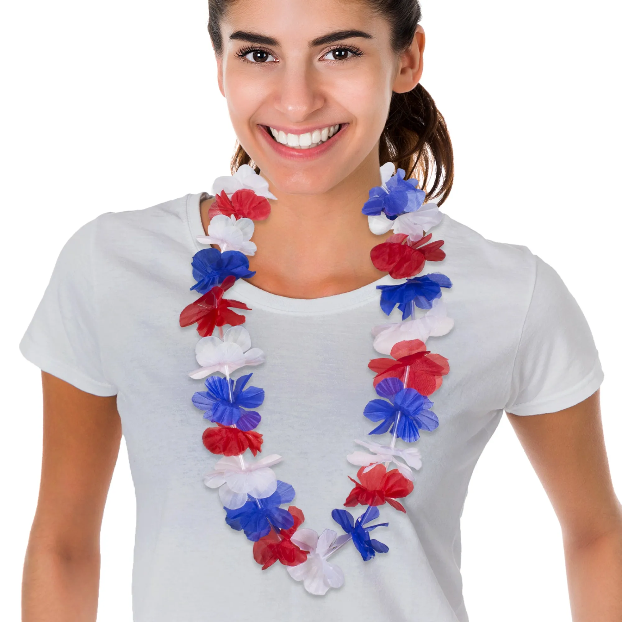 Clearance Windy City Novelties Patriotic 38" Silk Flower Leis