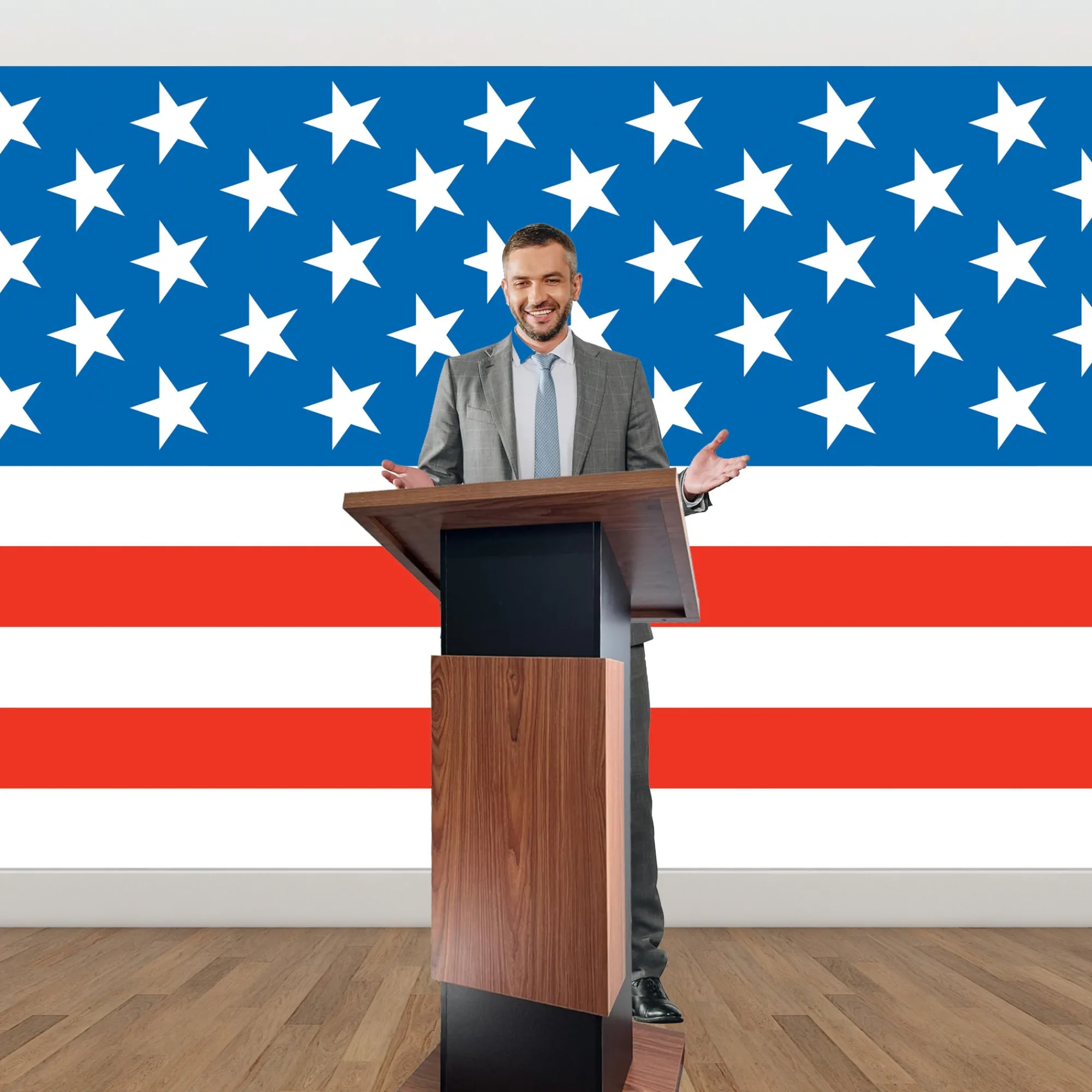 Discount Windy City Novelties Patriotic Stripes Room Roll
