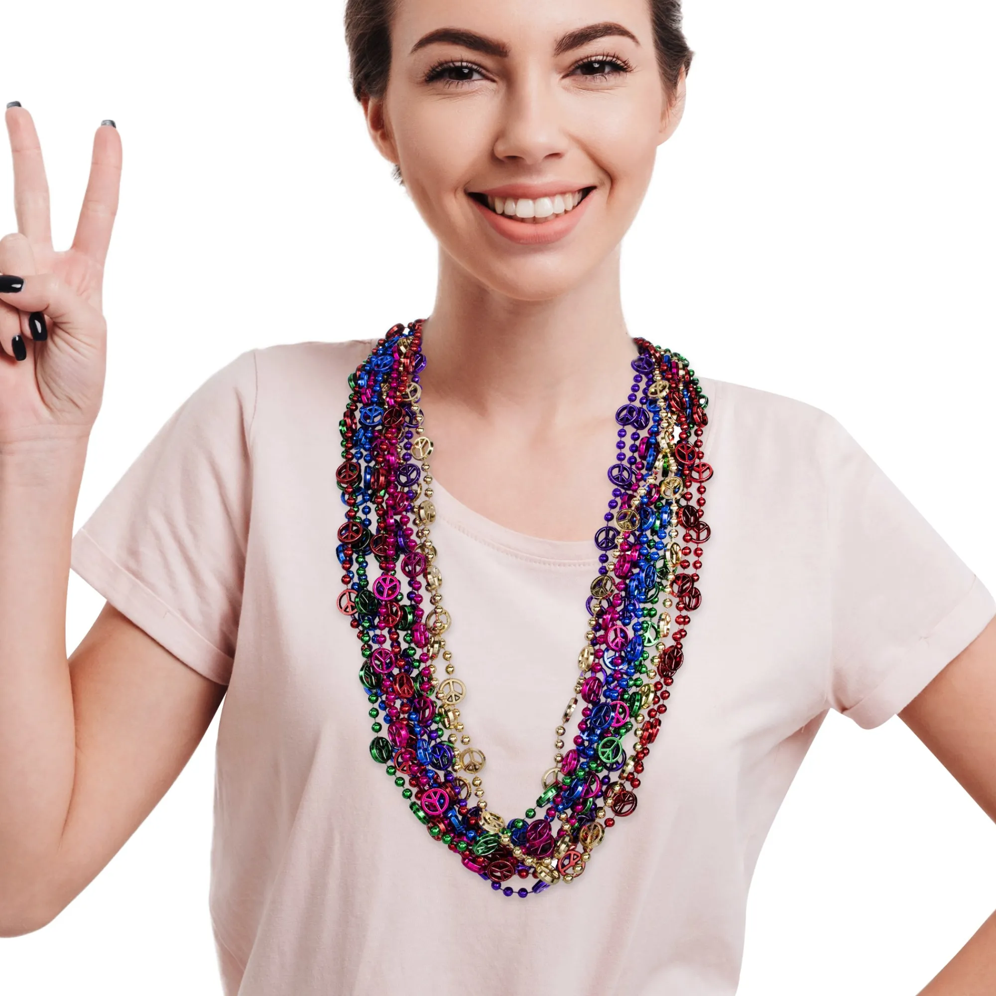 Outlet Windy City Novelties Peace Sign Bead 33" Necklaces