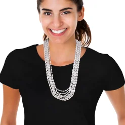 Sale Windy City Novelties Pearl White 33" Bead Necklaces