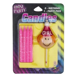 Hot Windy City Novelties Pink Birthday Girl Candles Pack