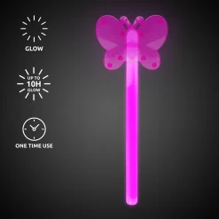 Sale Windy City Novelties Pink Butterfly Glow Wand