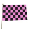 Hot Windy City Novelties Pink Checkered 12"x18" Cloth Flags