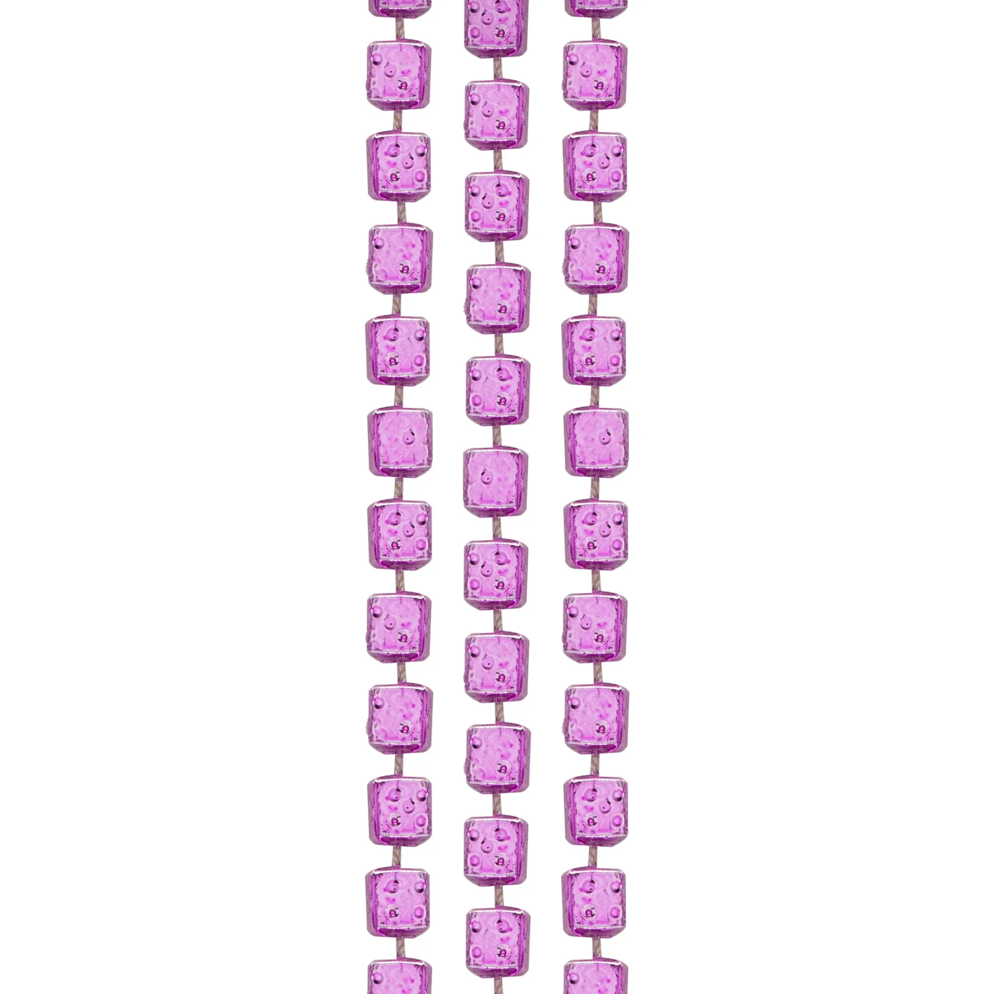 Windy City Novelties Pink Dice Bead 33" Necklaces